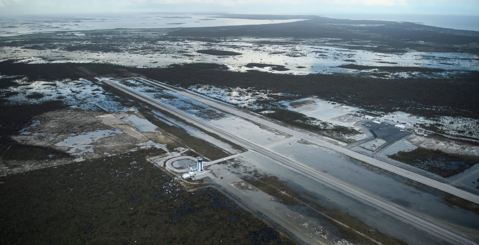 flooded airport